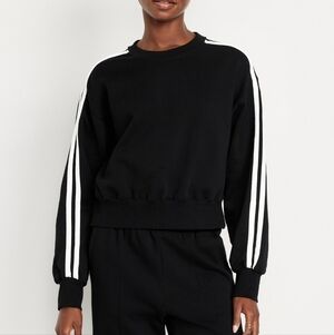 3X • Old Navy • Black SoComfy Sweatshirt with White Stripes